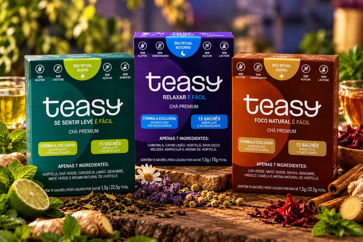 Kit com os três sabores Teasy